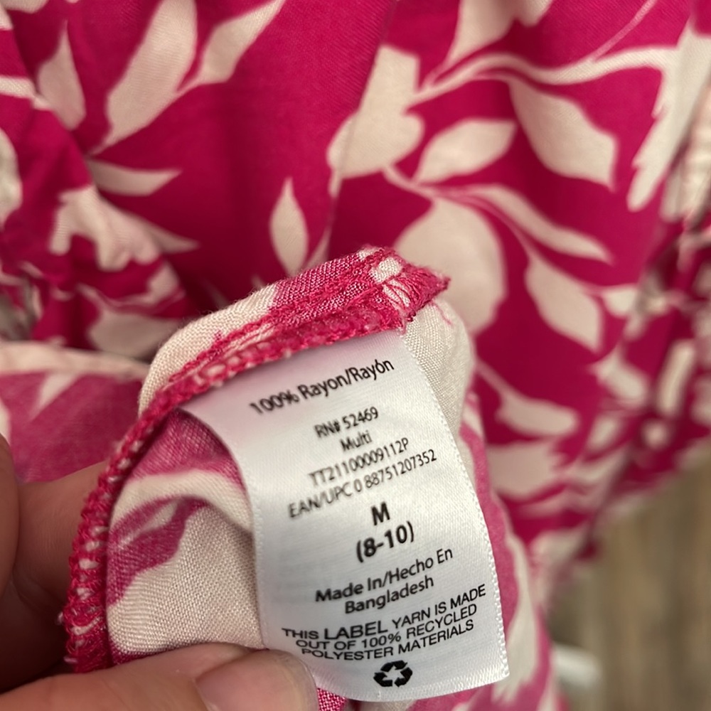 Floral Pink Dress with Pockets - Picture 9 of 13